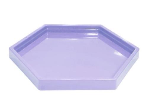 Bandeja Mini Sextavada- Lilas - AZ PEGUE E MONTE