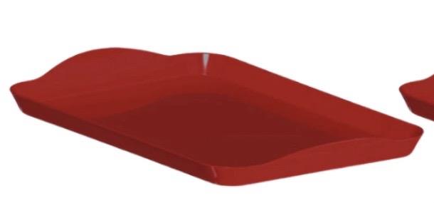 Bandeja Mini Retangular 20X13- Vermelho - AZ PEGUE E MONTE