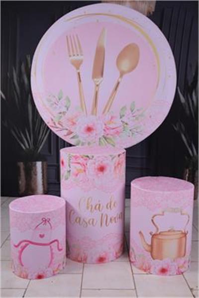 Capa Cha de Cozinha Rosa - AZ PEGUE E MONTE