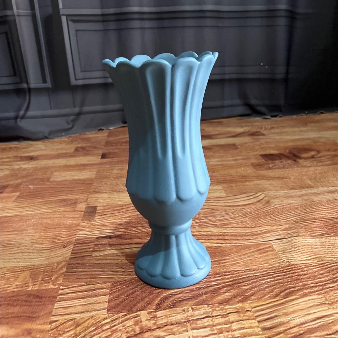 Vasos Flor Médio Cerâmica- Azul Jeans - AZ PEGUE E MONTE