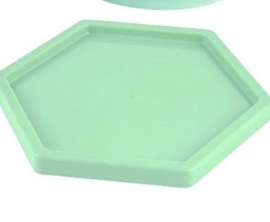 Bandeja Mini Sextavada- Verde Agua - AZ PEGUE E MONTE