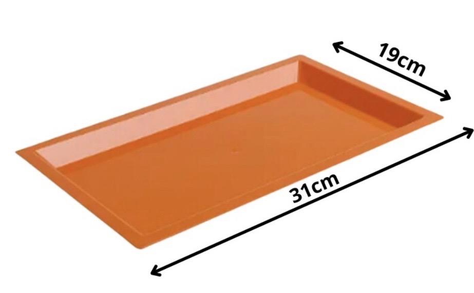 Bandeja Retangular - Laranja - AZ PEGUE E MONTE