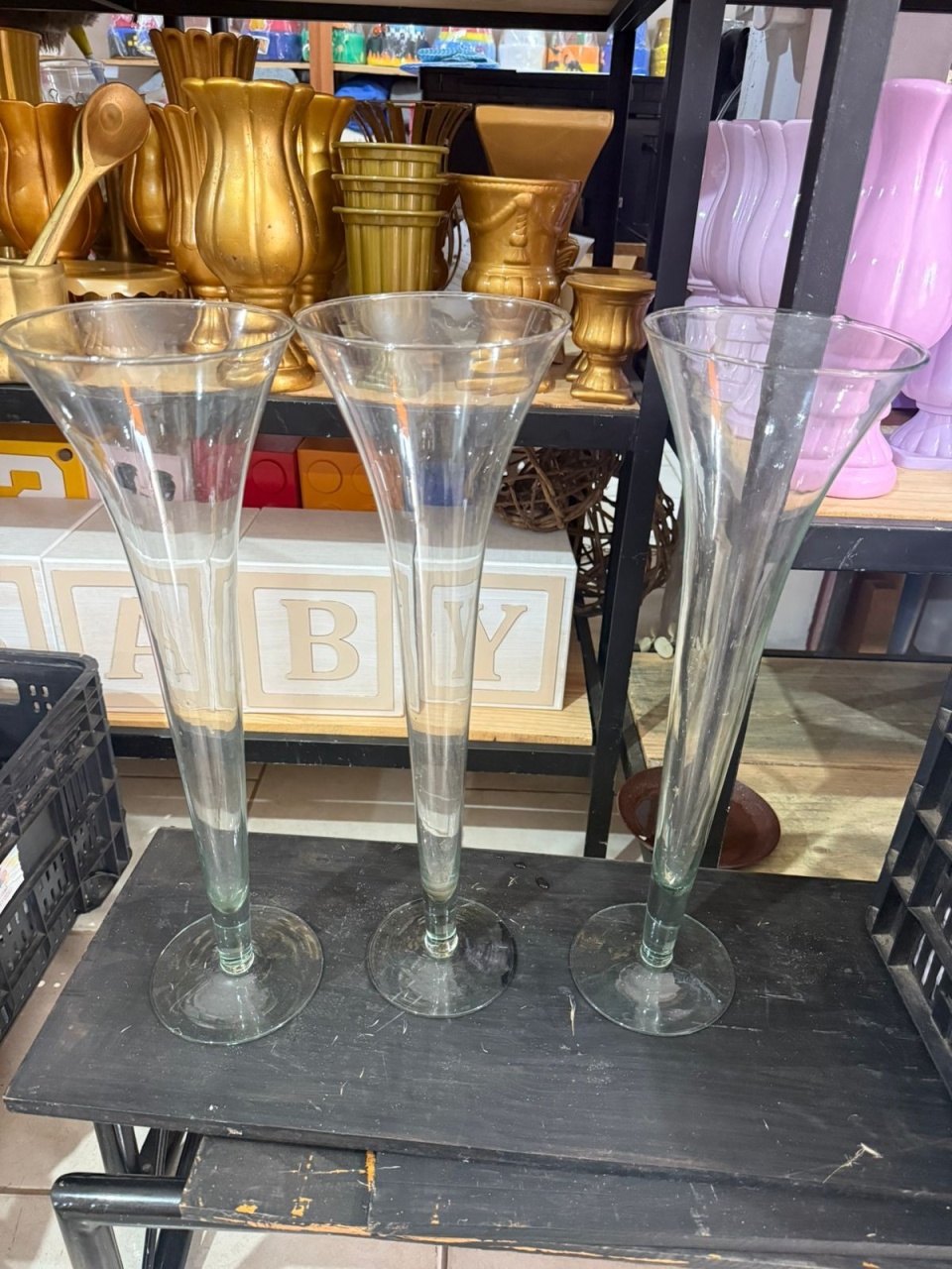 Vaso Trasparente Vidro Comprido - AZ PEGUE E MONTE