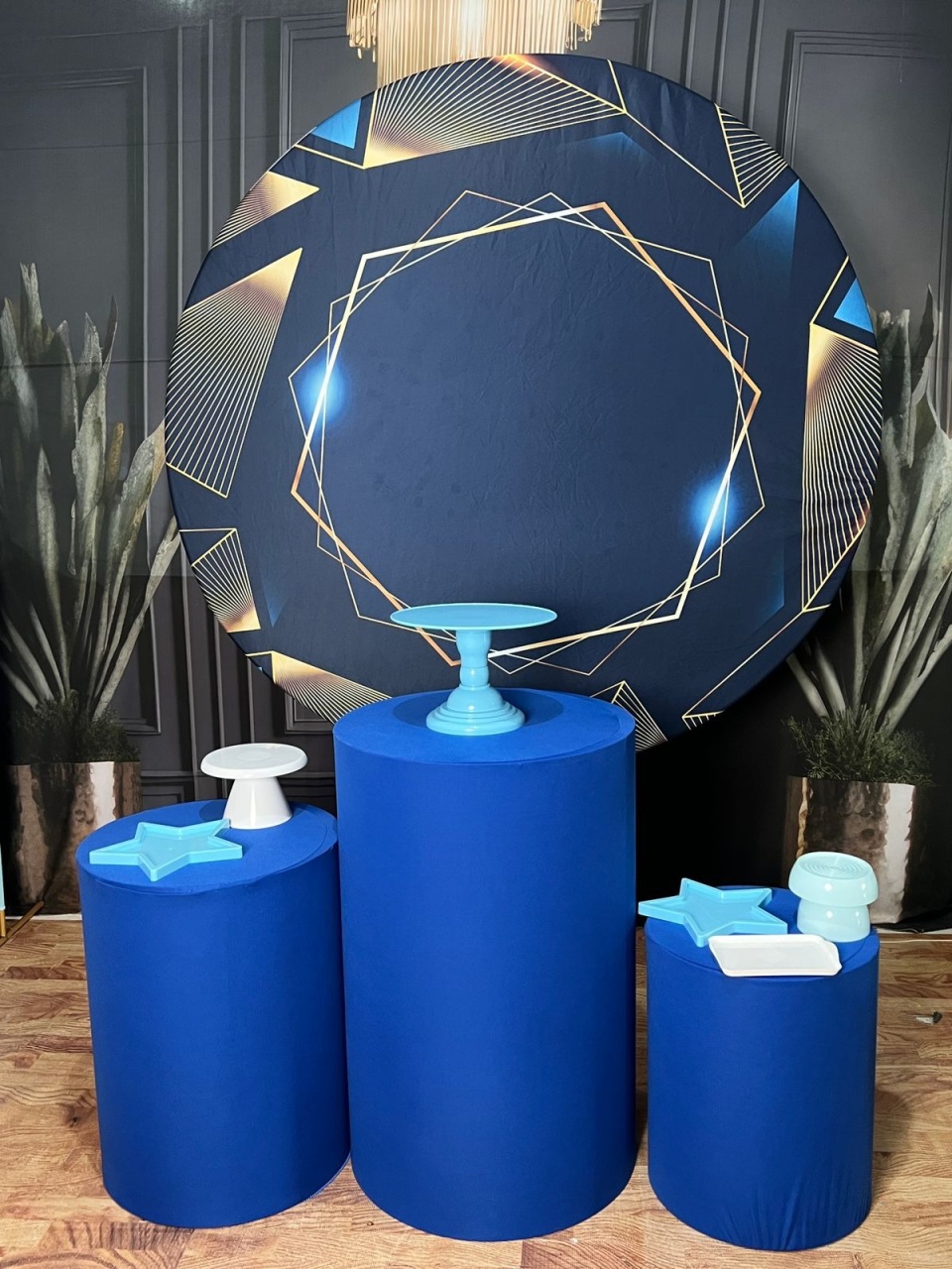 Kit Azul Escuro E Dourado - AZ PEGUE E MONTE