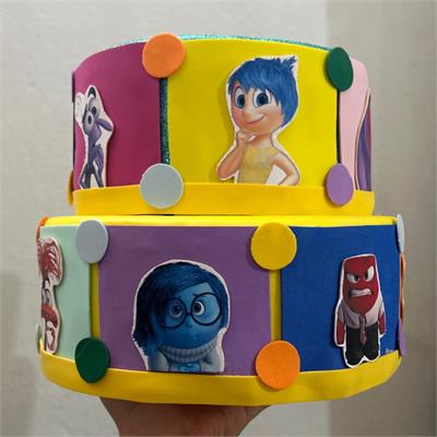Bolo de 2 Andares - Divertidamente - AZ PEGUE E MONTE