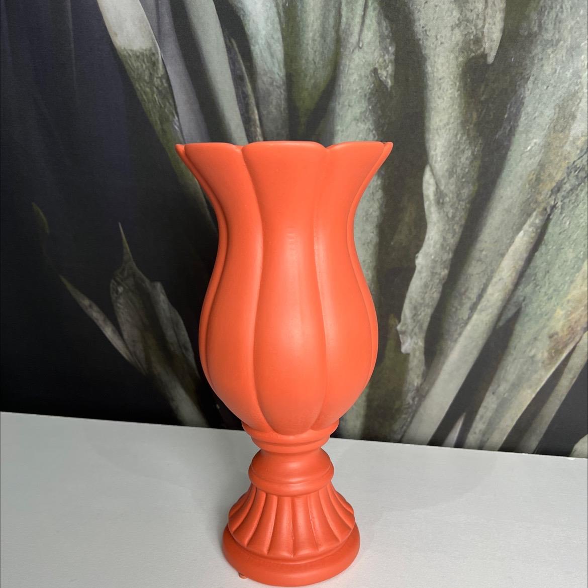 Vasos Flor Médio Cerâmica- Terracota Alaranjado - AZ PEGUE E MONTE