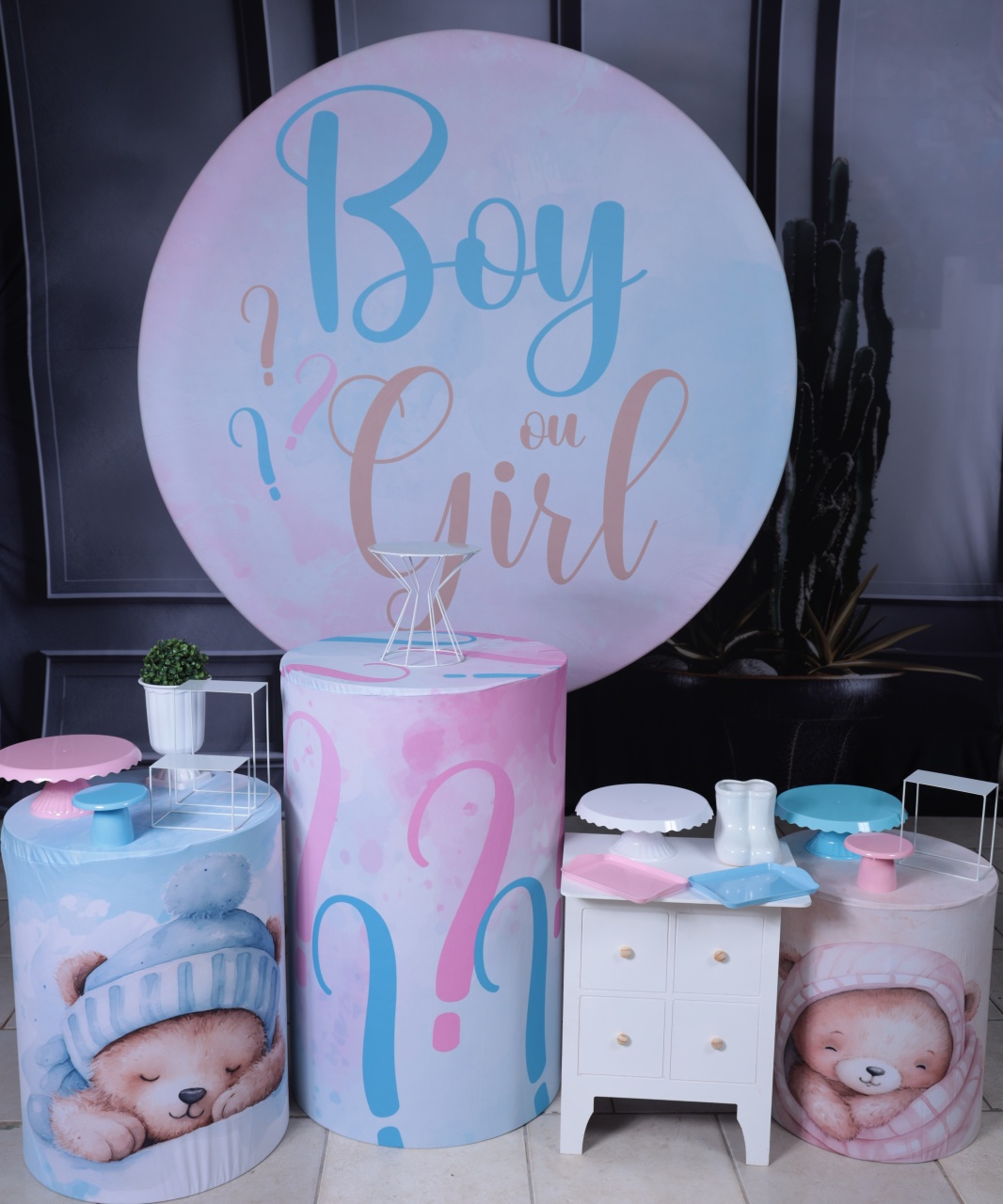 Chá Revelação Boy E Girl - Rosa E Azul - AZ PEGUE E MONTE