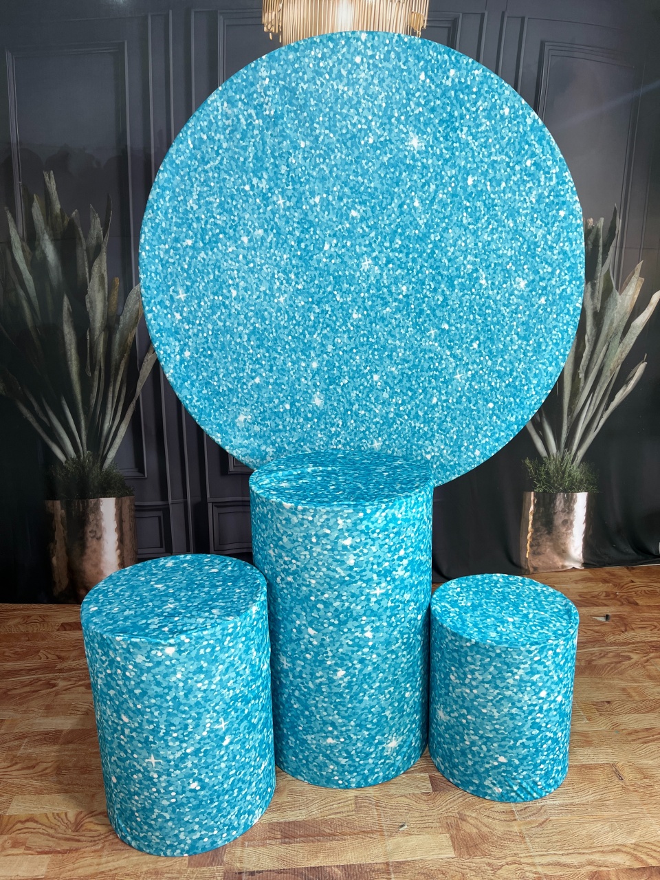 Capa Glitter Azul Claro - AZ PEGUE E MONTE