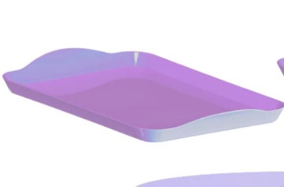 Bandeja Mini Retangular 20X13- Lilas - AZ PEGUE E MONTE