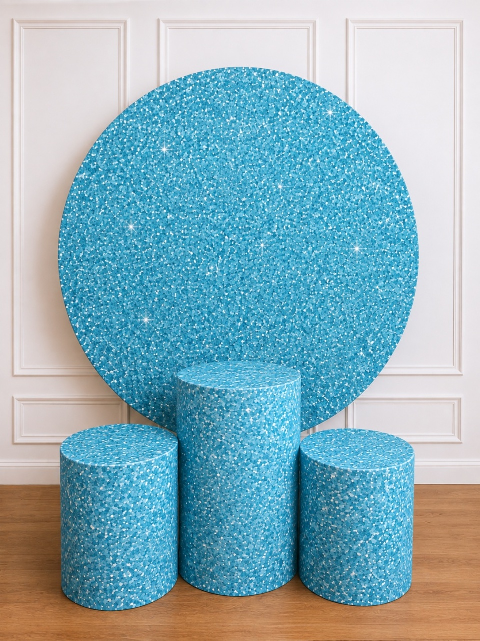 Capa Glitter Azul Claro - AZ PEGUE E MONTE
