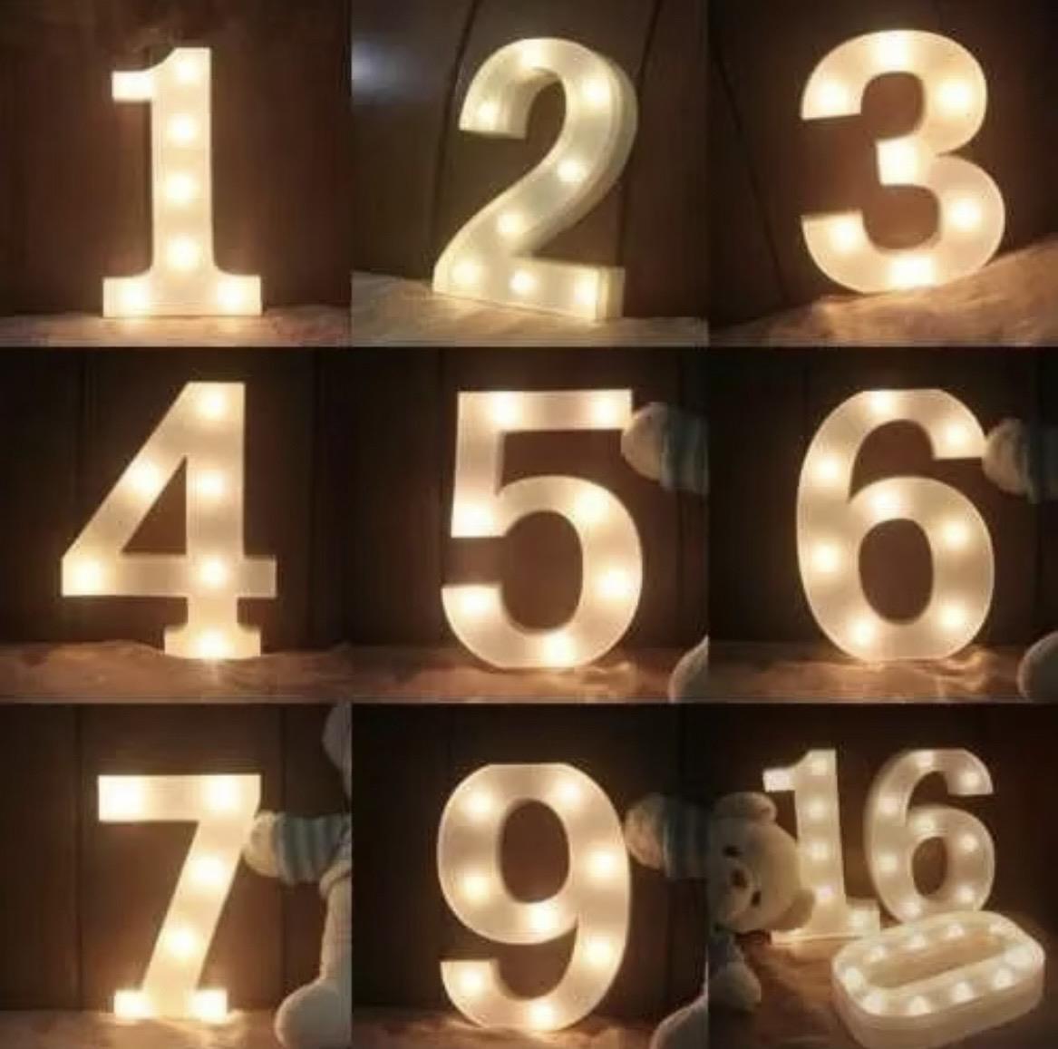 N° de Led  0 A 9- 20 Cm - AZ PEGUE E MONTE