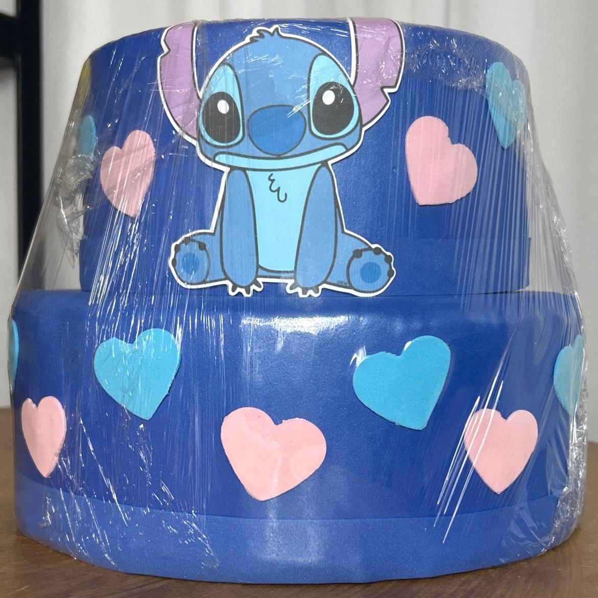 Bolo Fake Stitch -2 Andares - AZ PEGUE E MONTE
