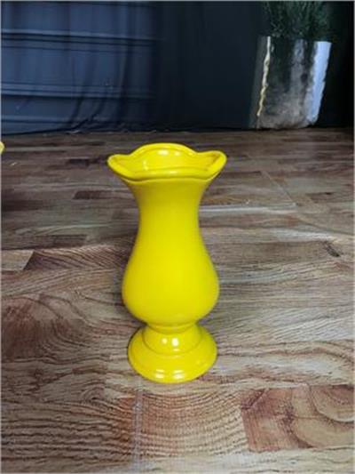 Vaso Amarelo- Ceramica - AZ PEGUE E MONTE