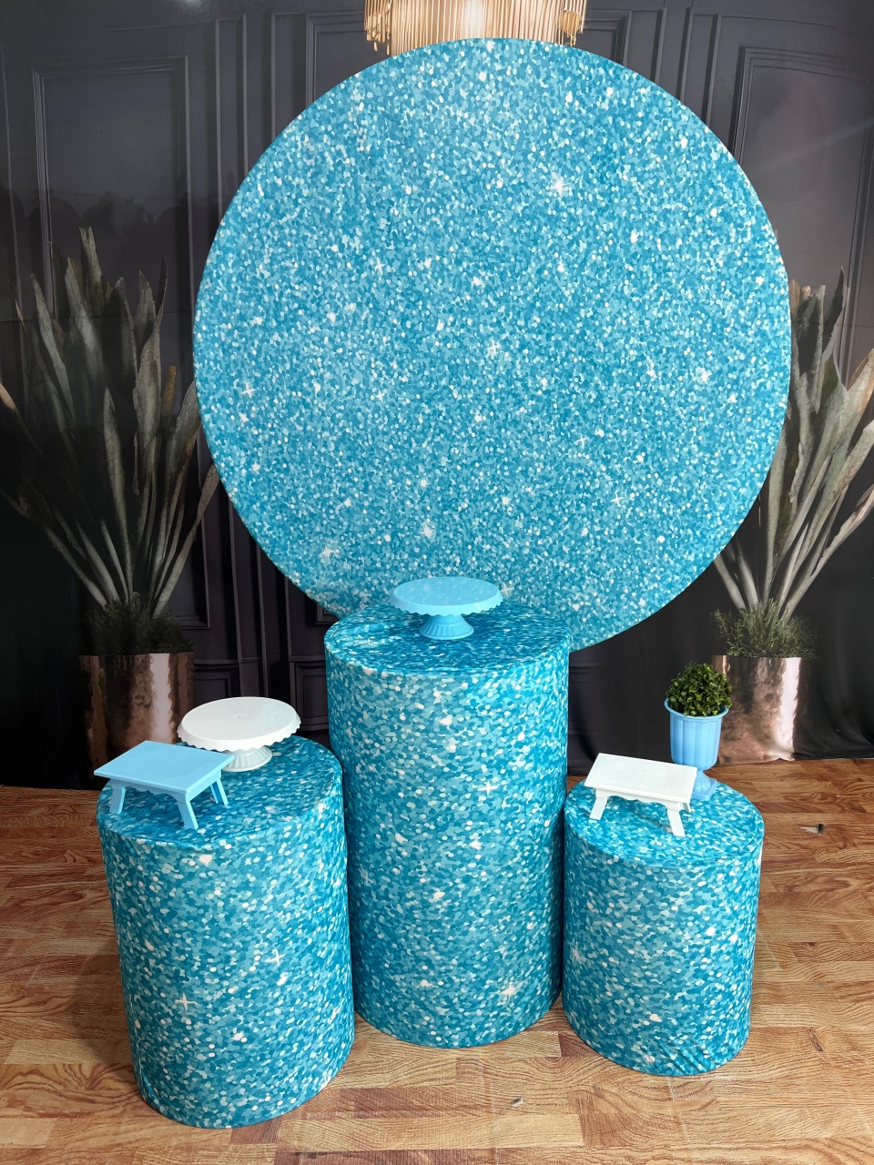 Glitter Azul Claro - AZ PEGUE E MONTE