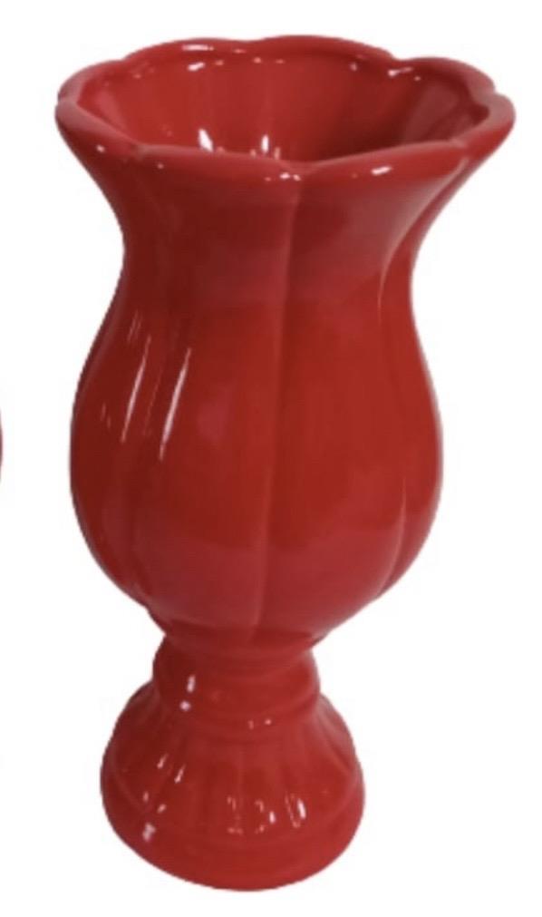 Vasos Flor Médio Cerâmica- Vermelho - AZ PEGUE E MONTE