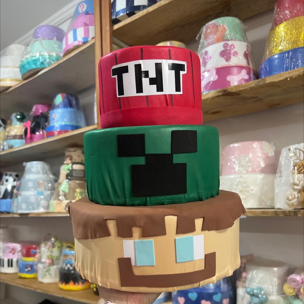 Bolo 3 Andares- Minecraft - AZ PEGUE E MONTE