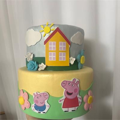 Bolo de 2 Andares - Peppa Pig - AZ PEGUE E MONTE
