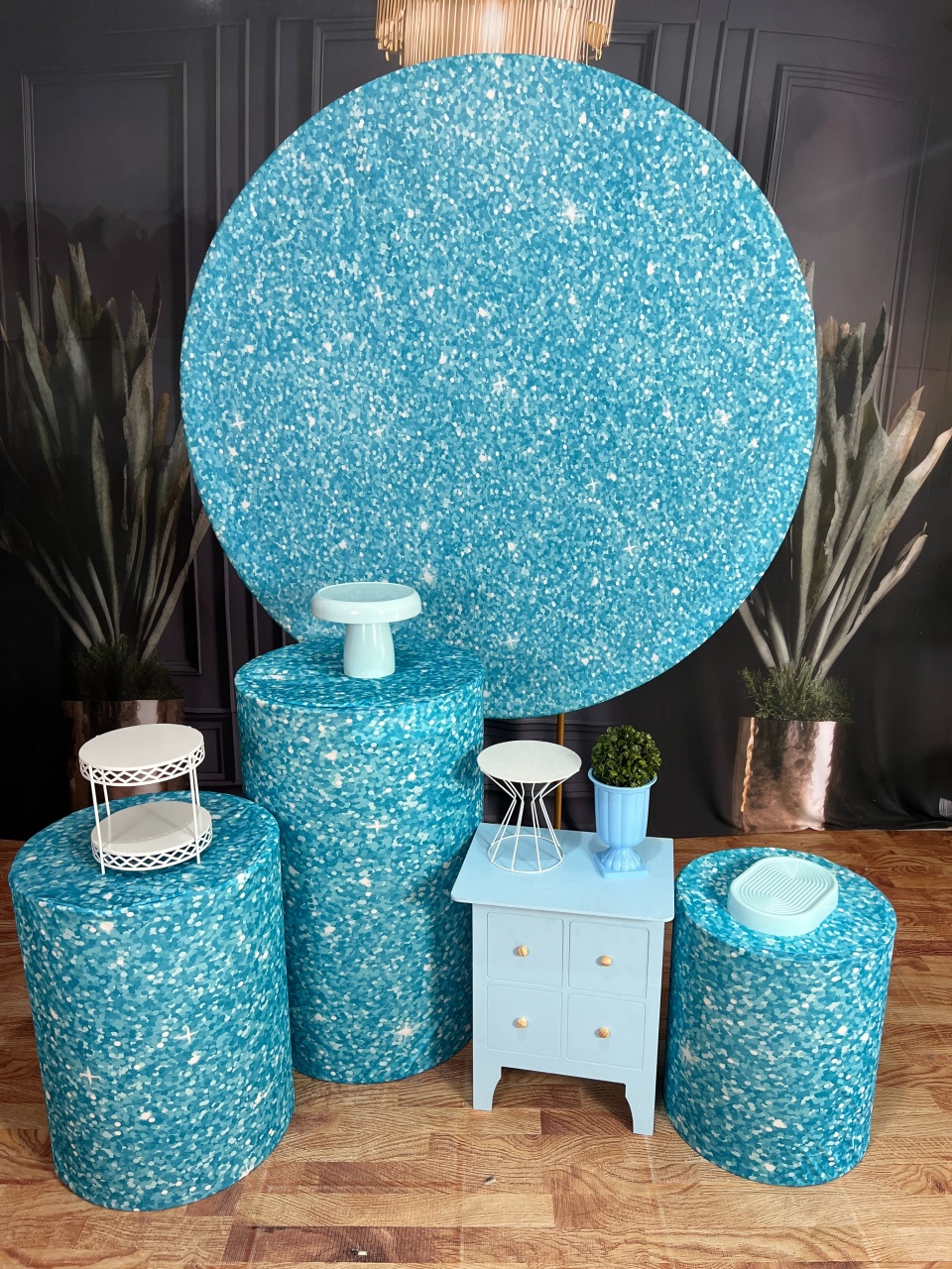 Glitter Azul Claro - AZ PEGUE E MONTE