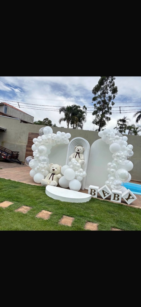 Chá Revelação Branco 2 Painel - FLOCO DE NEVE PEGUE MONTE 