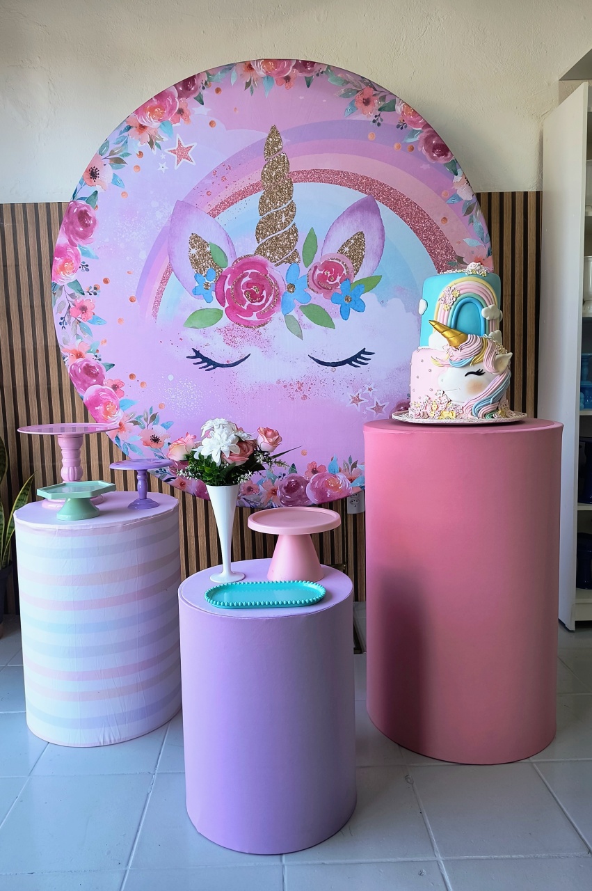 Kit Prata Unicórnio 2 - Lilas Decor Locações e Festas