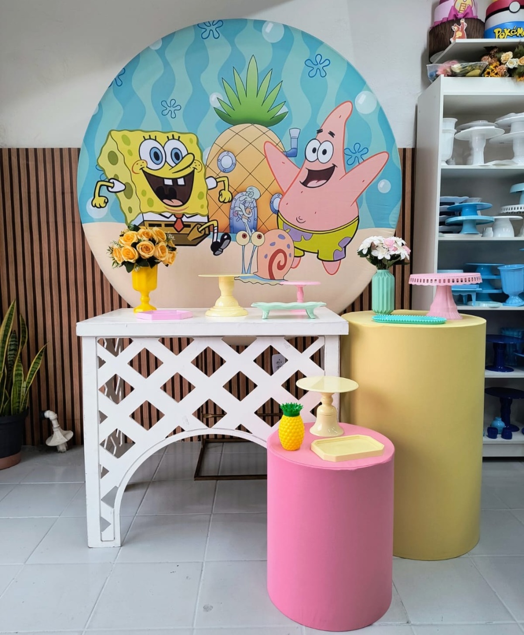 Kit Ouro Bob Esponja Menina - Lilas Decor Locações e Festas