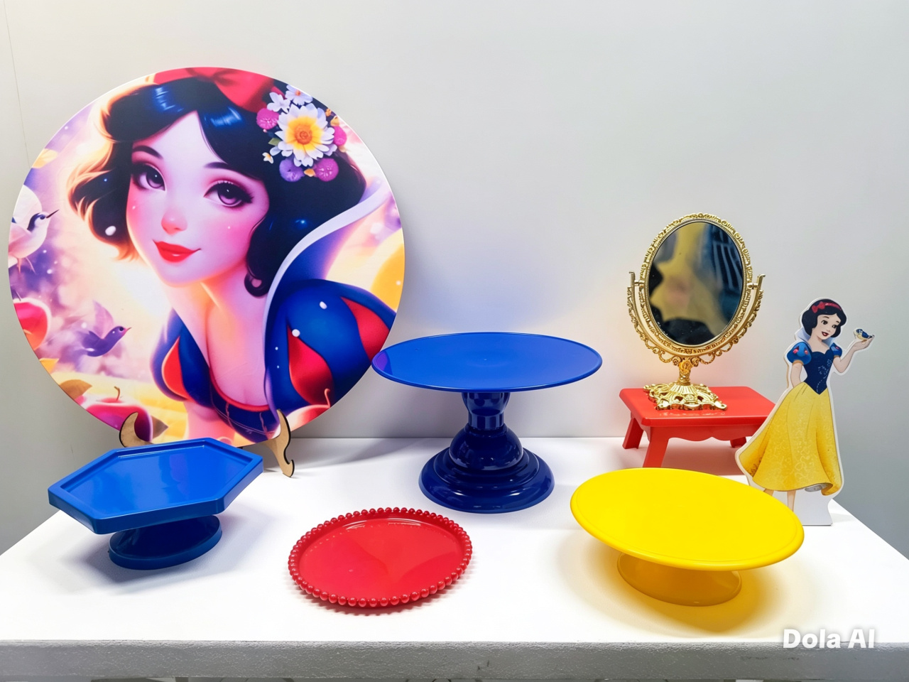 Festa Na Mesa Simples Branca de Neve - Lilas Decor Locações e Festas