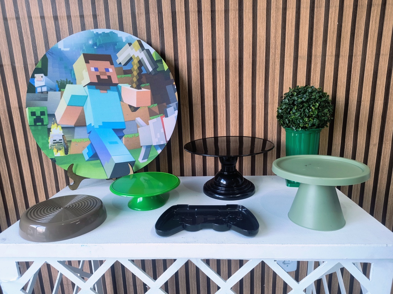 Kit Festa Na  Mesa Minecraft  - Lilas Decor Locações e Festas