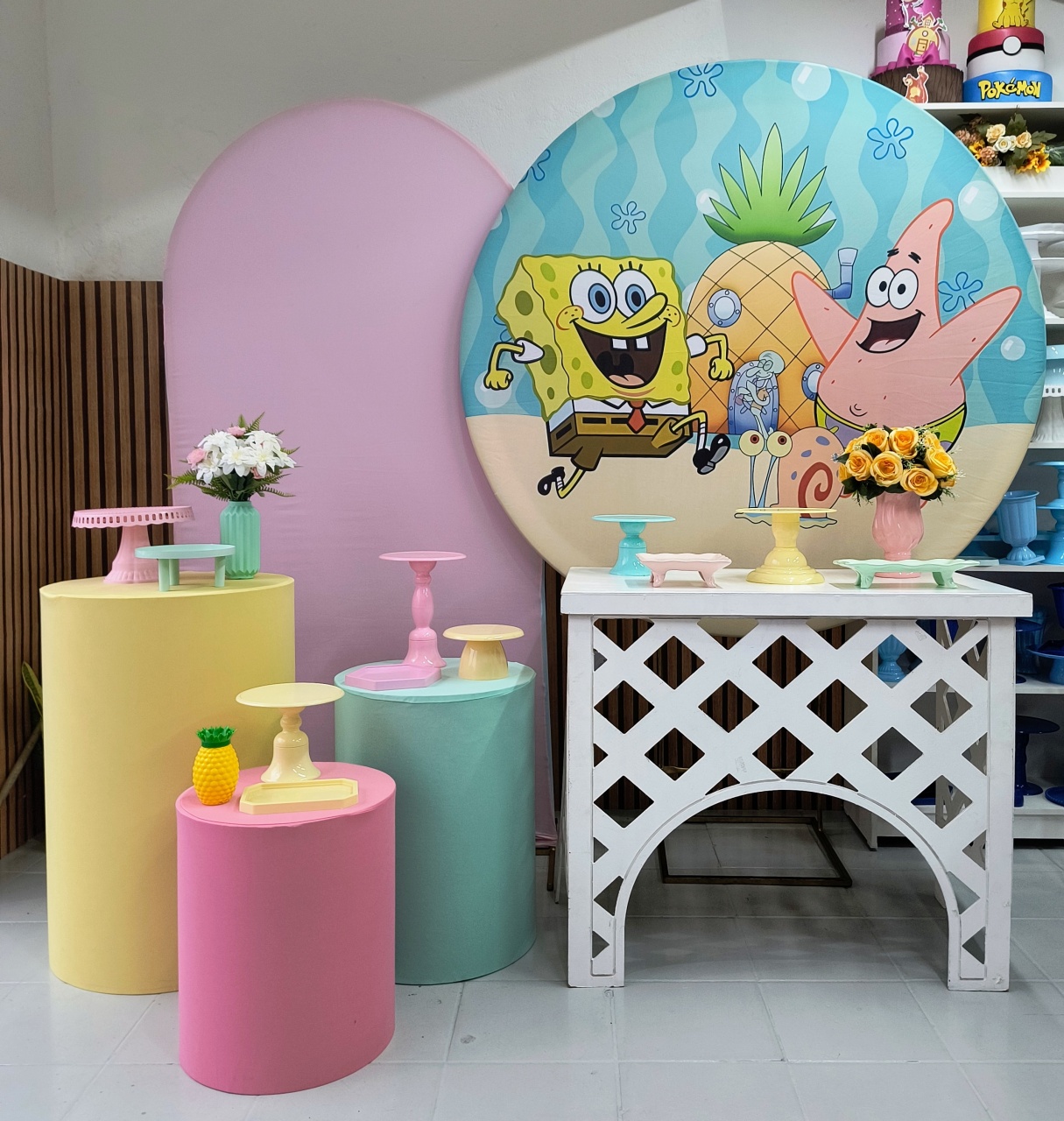 Kit Composição  Bob Esponja Menina  - Lilas Decor Locações e Festas