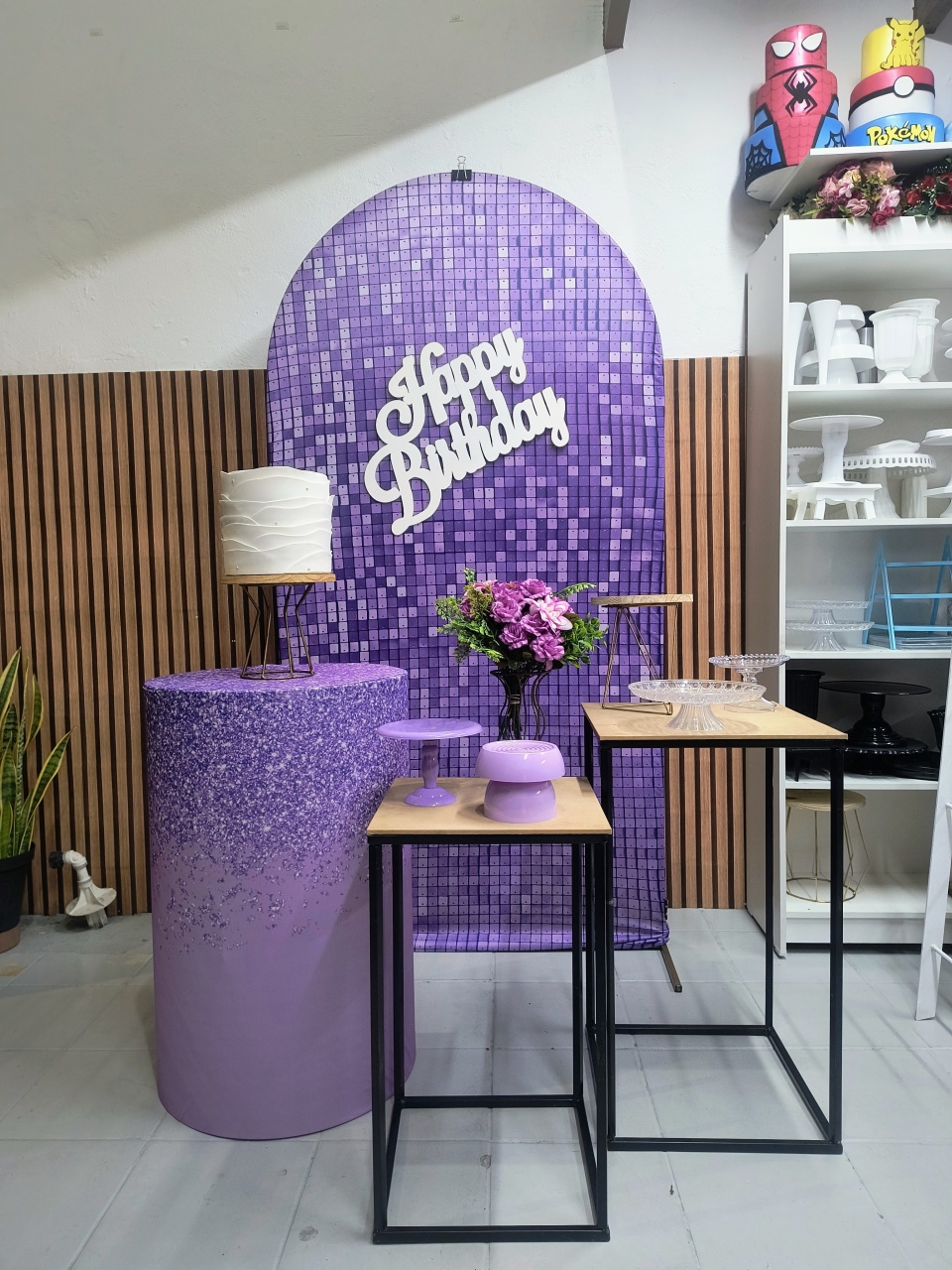 Kit Ouro Lilas Happy Birthday - Lilas Decor Locações e Festas