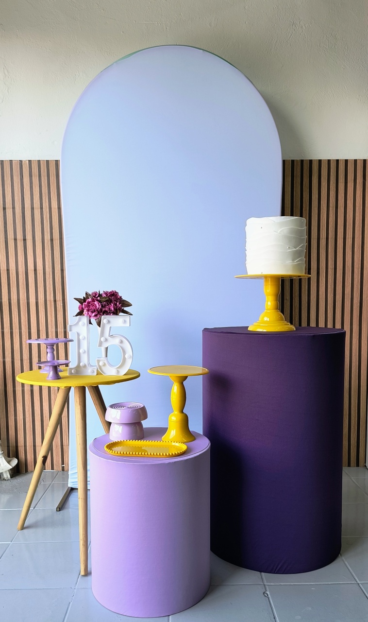 Kit Ouro Tons Roxo, Lilas E Amarelo  - Lilas Decor Locações e Festas