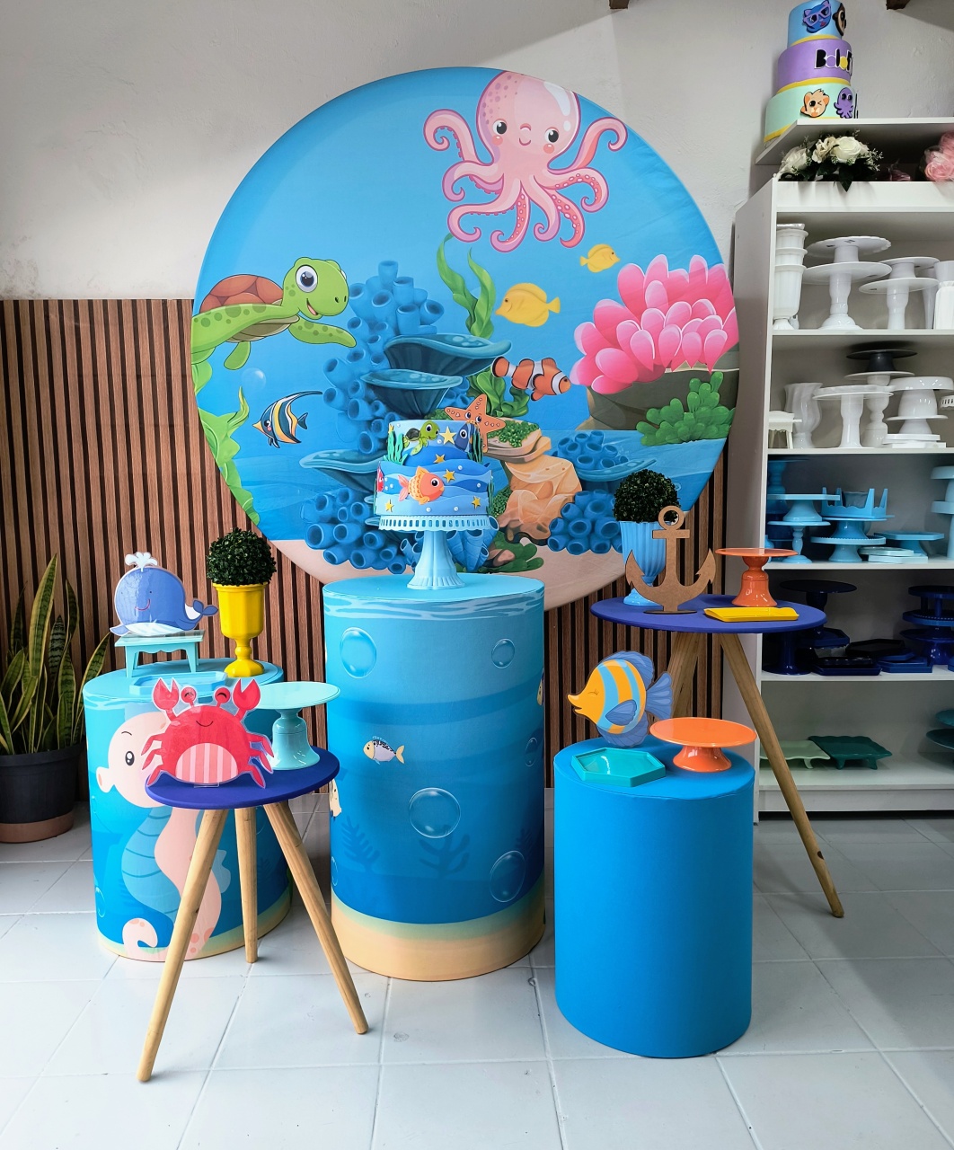 Kit Ouro Fundo Do Mar  - Lilas Decor Locações e Festas