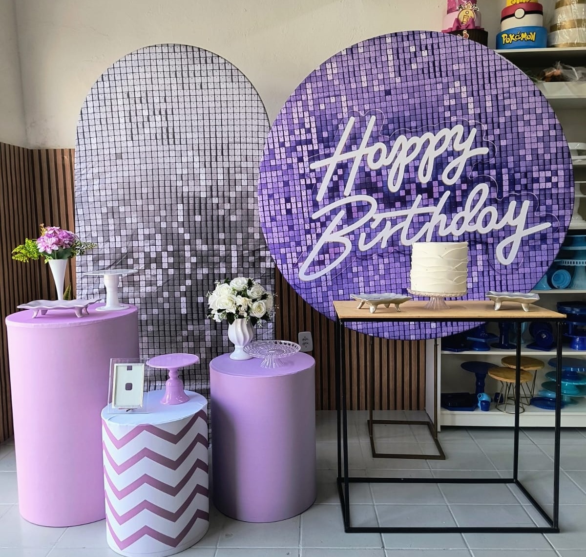 Kit Composição Happy Birthday  - Lilas Decor Locações e Festas