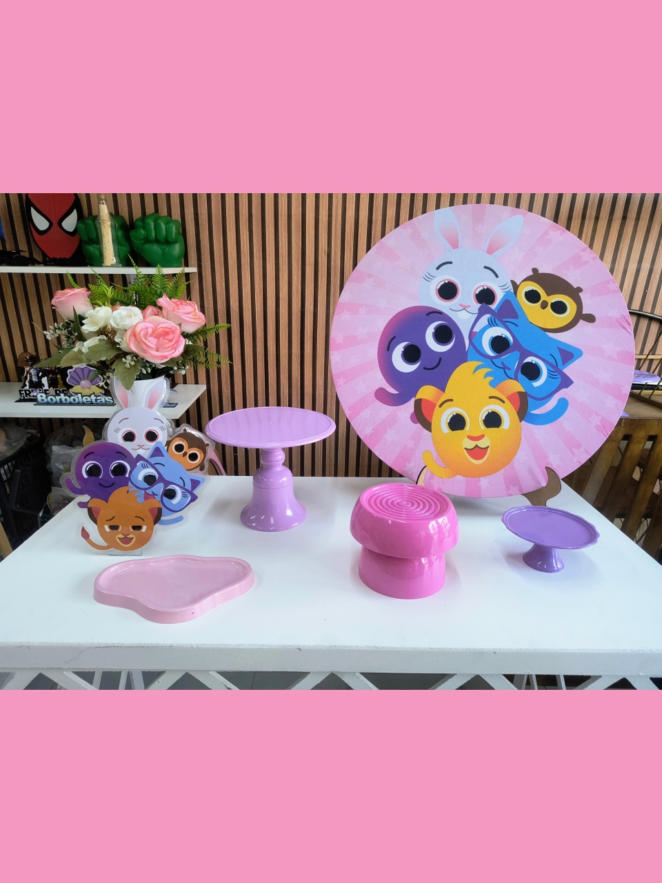 Festa Na Mesa Bolofofos Rosa  - Lilas Decor Locações e Festas