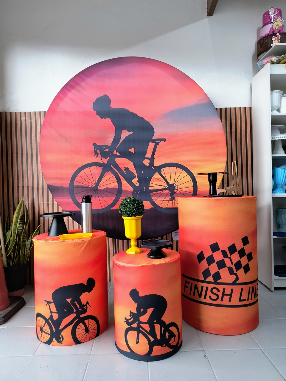 Kit Prata  Ciclista - Lilas Decor Locações e Festas