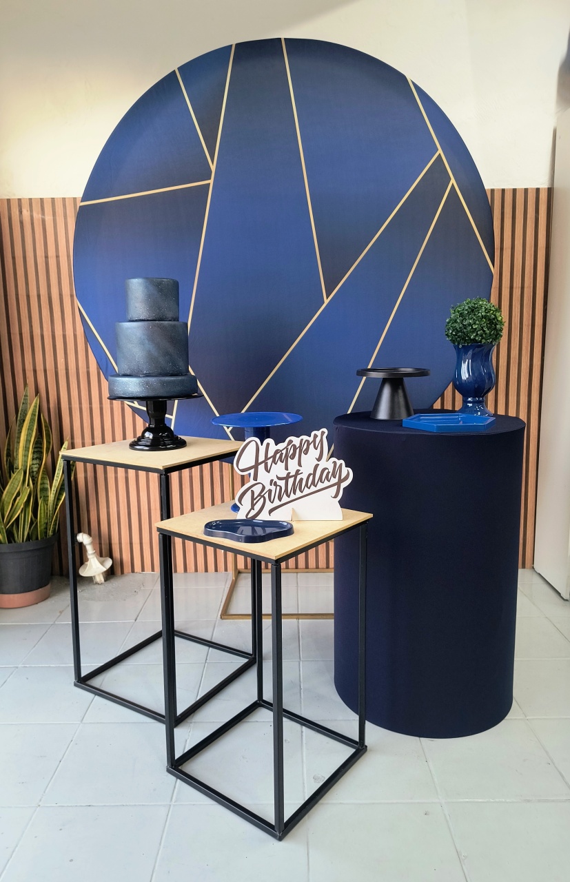 Kit Ouro Azul E Dourado  - Lilas Decor Locações e Festas