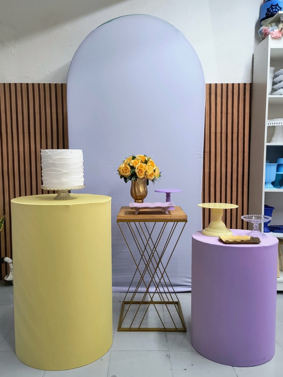Kit Ouro  Amarelo E Lilas  - Lilas Decor Locações e Festas