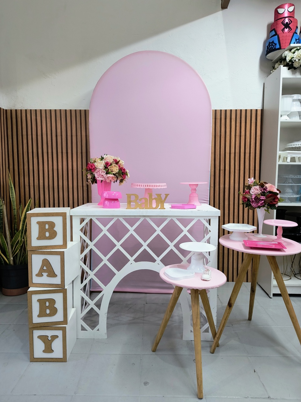 Kit Ouro Chá de Bebe Rosa  - Lilas Decor Locações e Festas