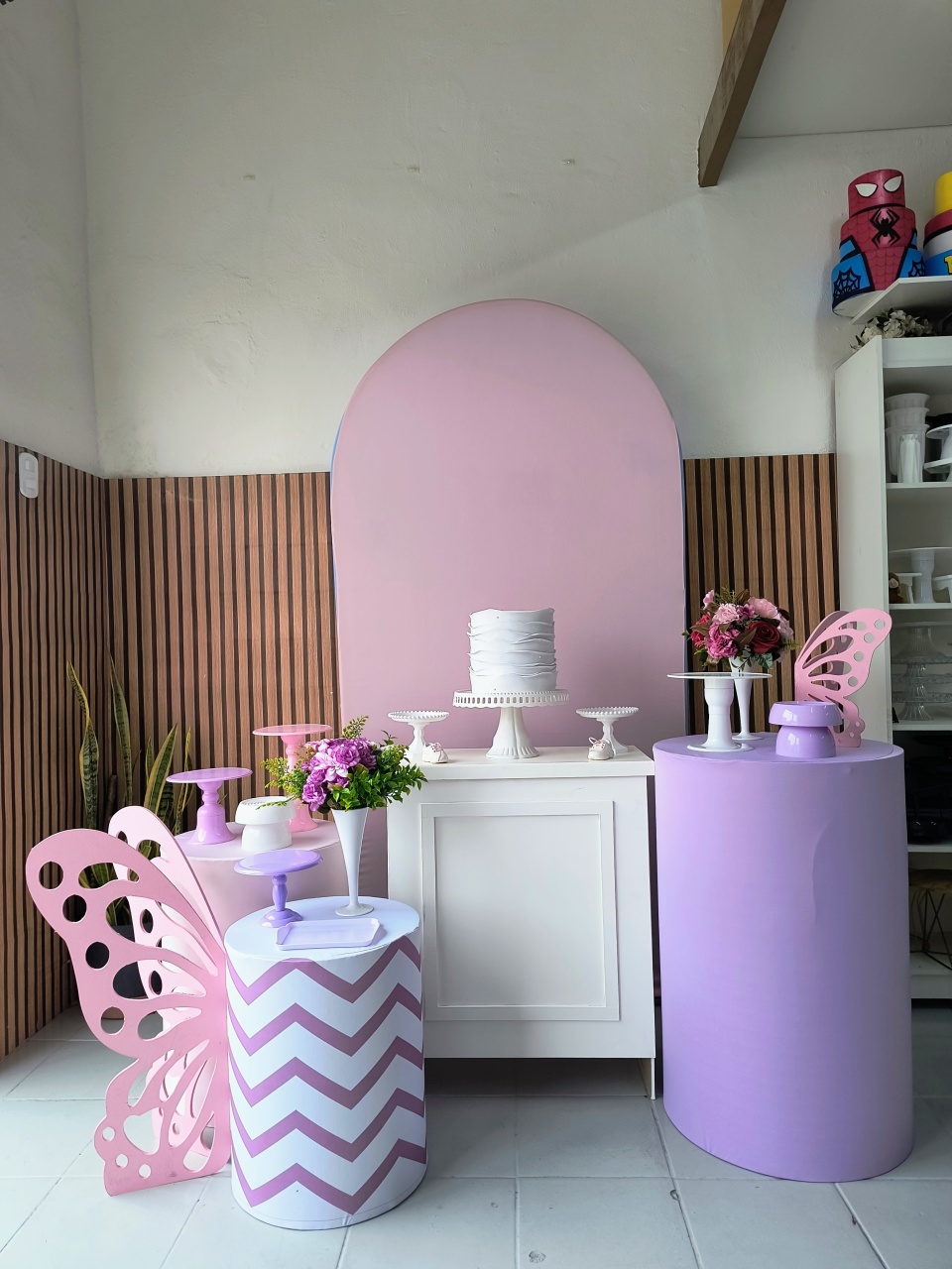 Composição Rosa E Lilas  - Lilas Decor Locações e Festas