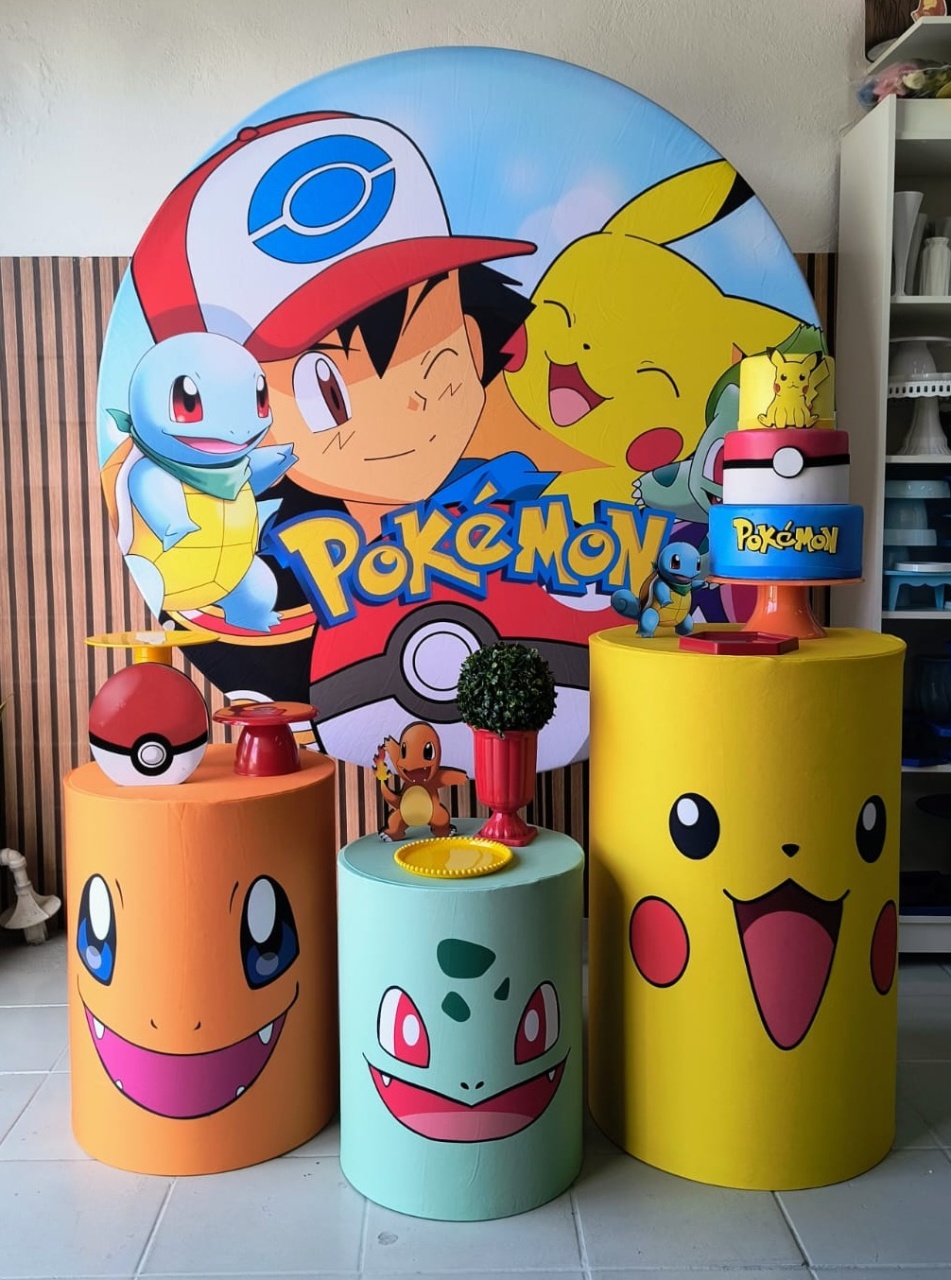 Kit Prata  Pokemon - Lilas Decor Locações e Festas