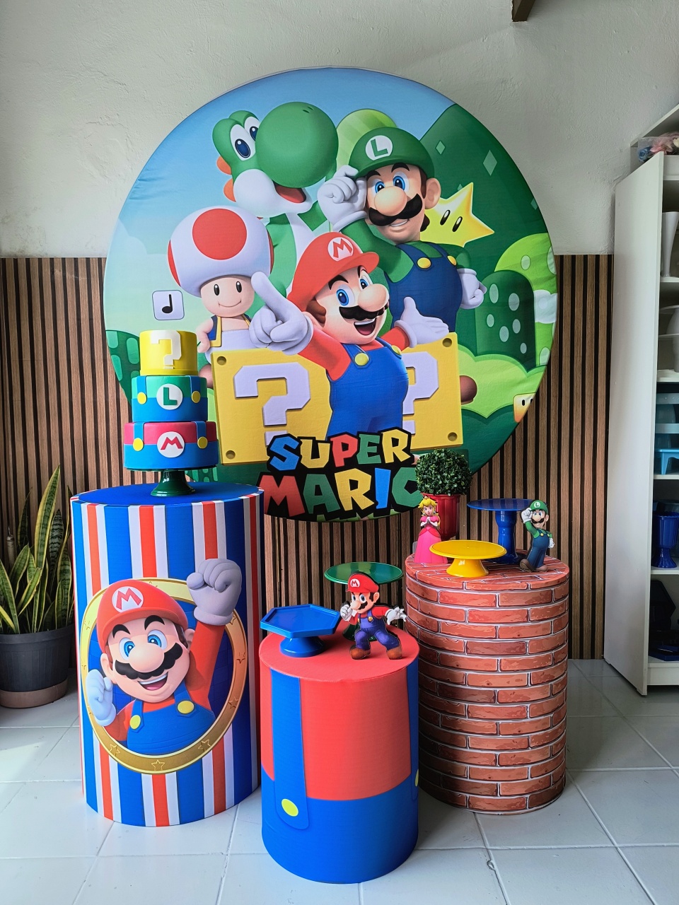 Kit Prata  Super Mario  - Lilas Decor Locações e Festas