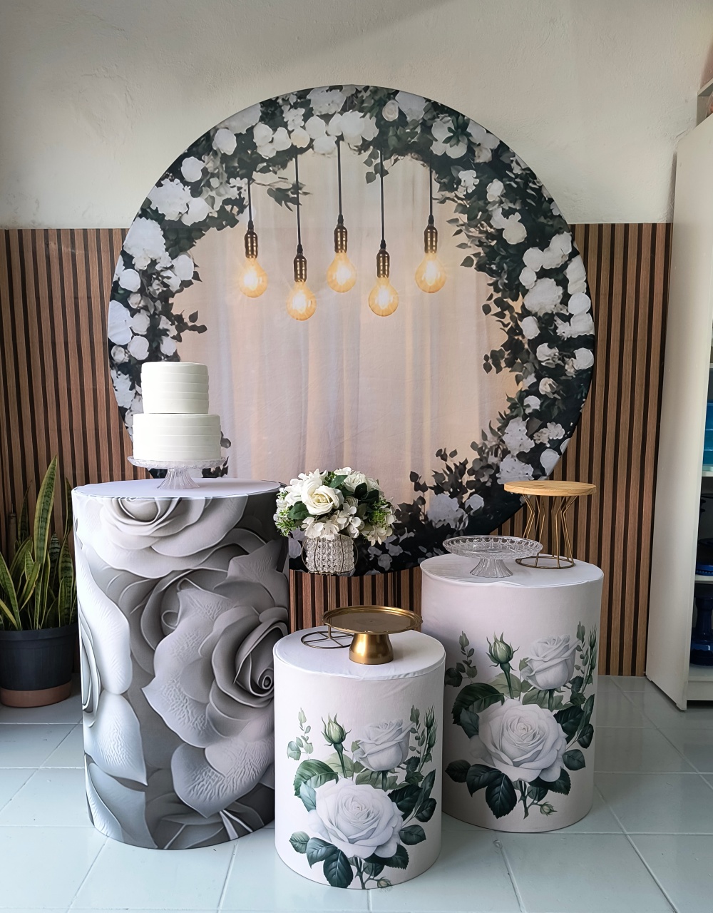 Kit Prata Floral - Lilas Decor Locações e Festas