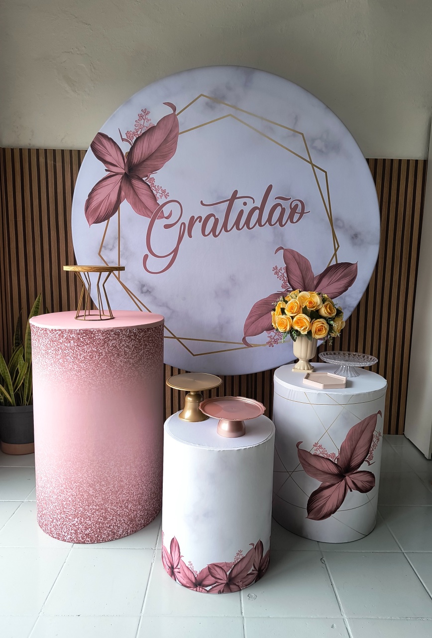 Kit Prata  Gratidão - Lilas Decor Locações e Festas