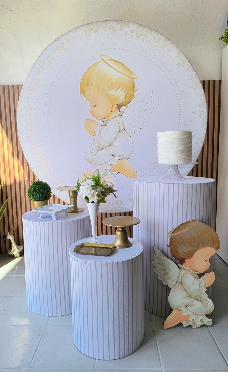 Kit Prata Batizado Anjinho  - Lilas Decor Locações e Festas