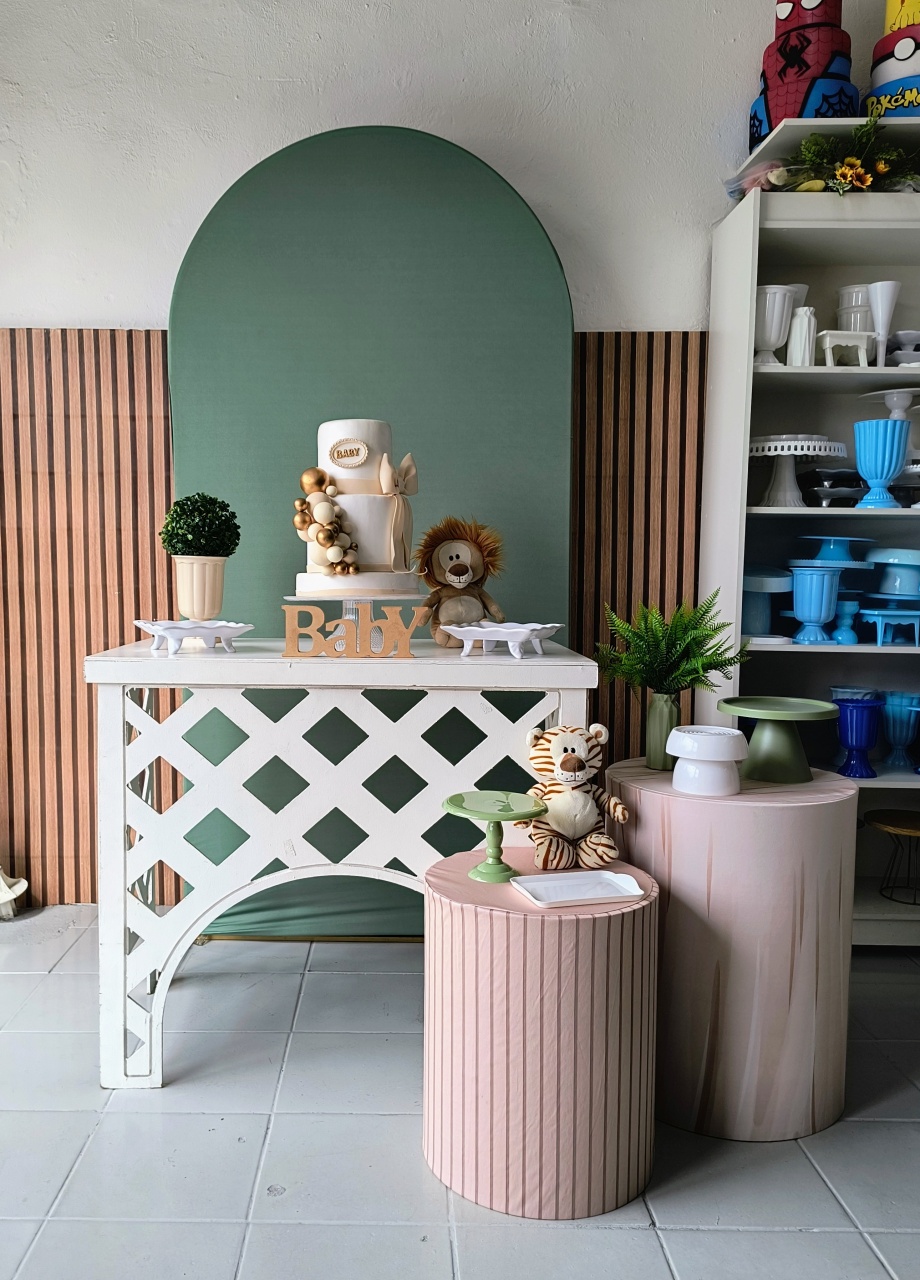 Kit Ouro Chá de Bebe Safari - Lilas Decor Locações e Festas