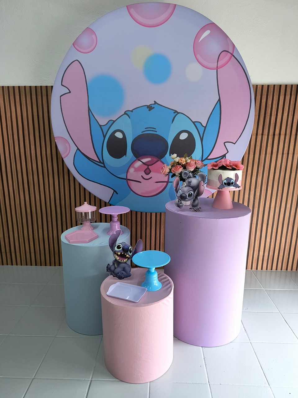 Kit Prata Stitch  3 - Lilas Decor Locações e Festas