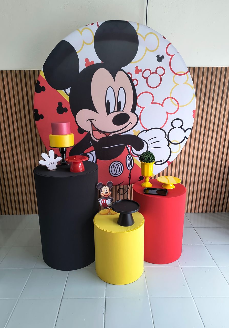Kit Prata  Mickey Mouse  - Lilas Decor Locações e Festas