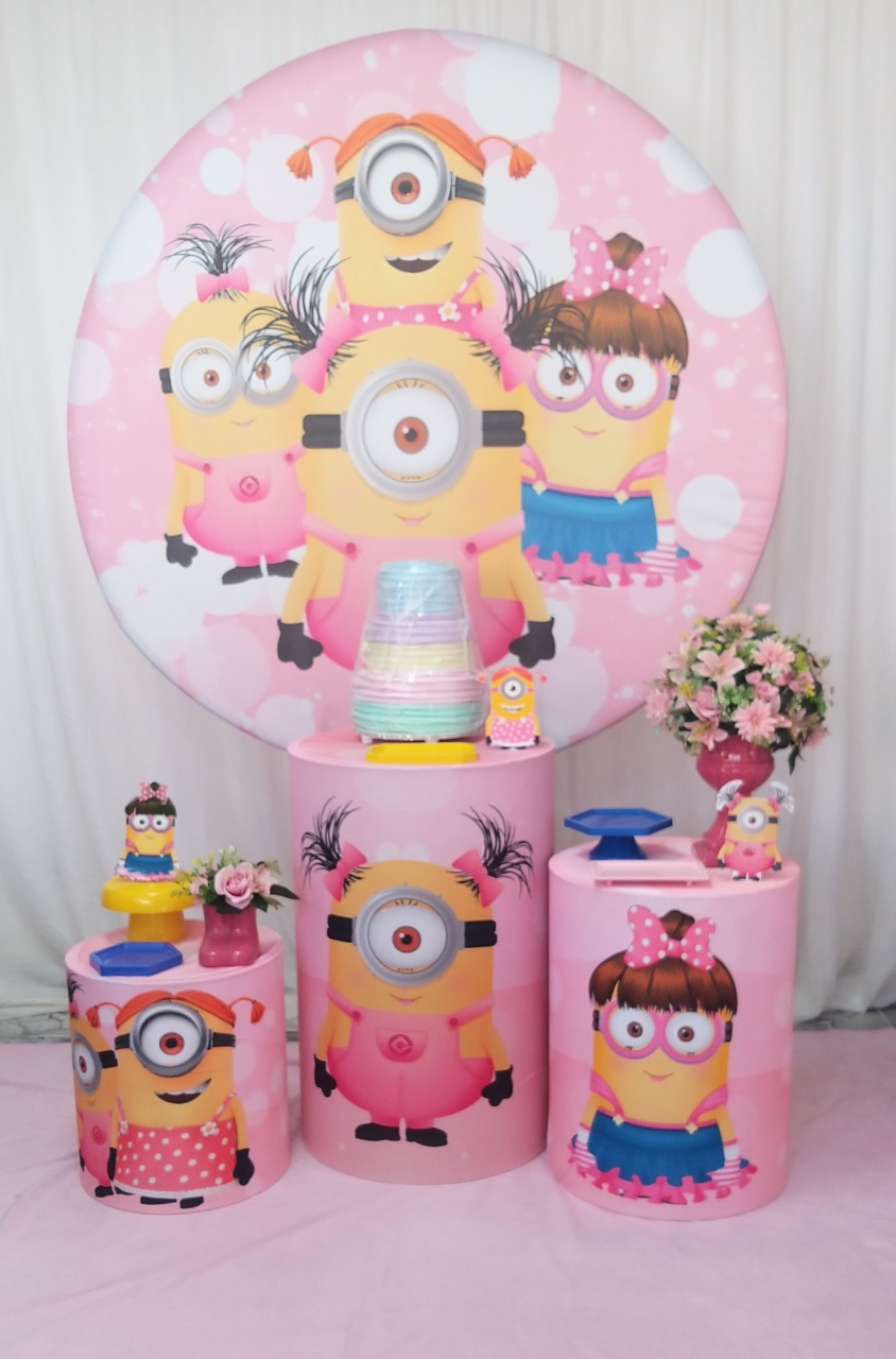 Kit Minions Rosa  - Elisângela  Ataide Ferreira Gambary 