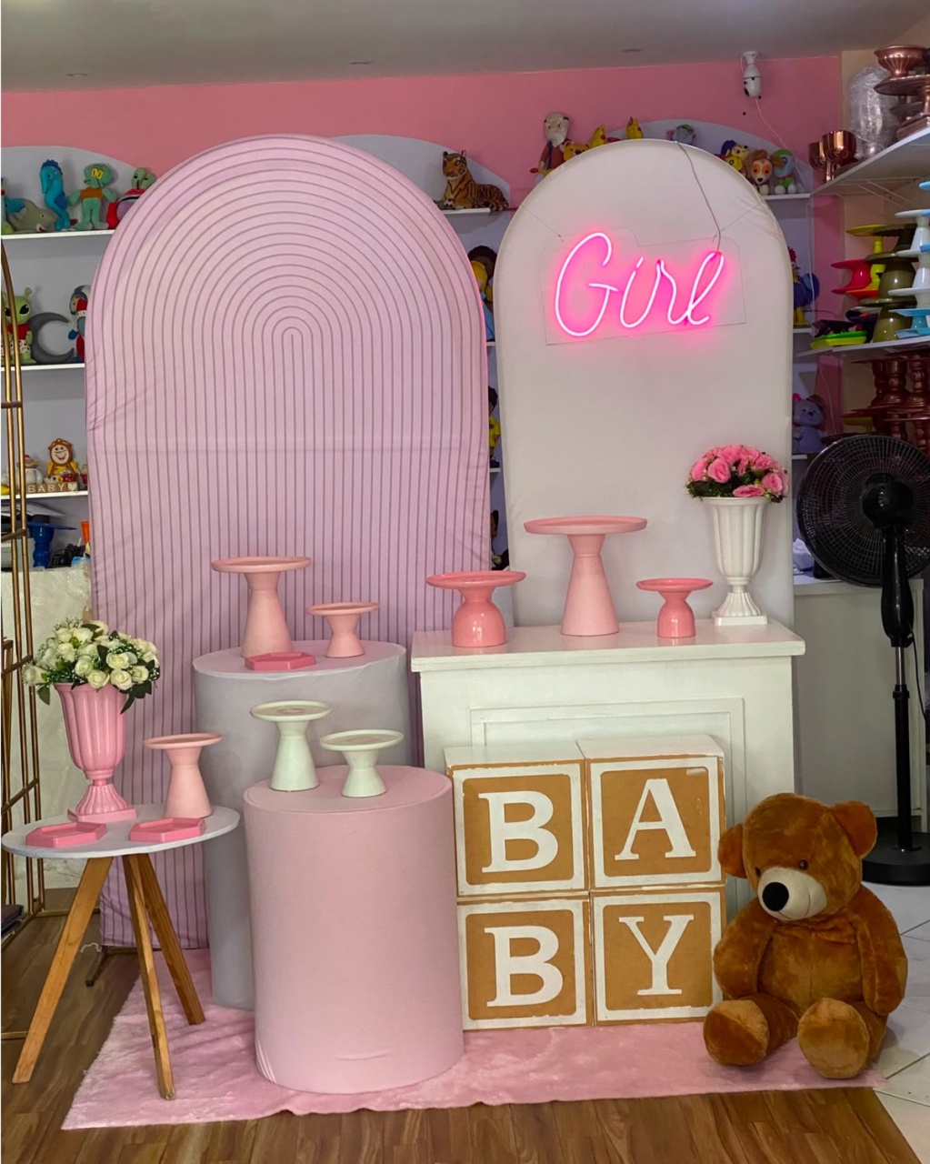 Oh Baby Painel Rose Romano Com Cubos Baby - CARLOS HENRIQUES DE OLIVEIRA CRESPO 52601125