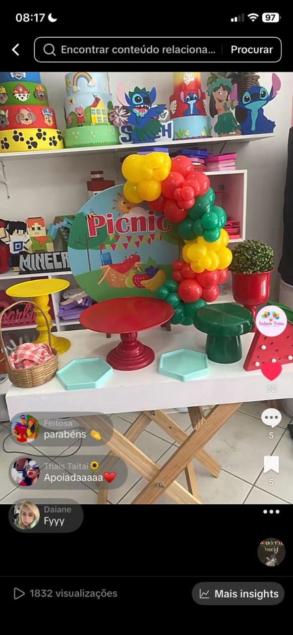 Mini Kit Picnic Com Mini Arco - CARLOS HENRIQUES DE OLIVEIRA CRESPO 52601125