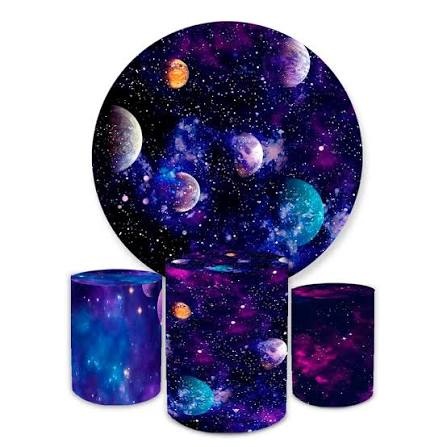 Trio de Capas + Painel Tematico Galaxia - CARLOS HENRIQUES DE OLIVEIRA CRESPO 52601125